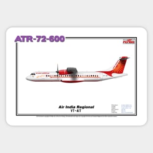 Avions de Transport Régional 72-600 - Air India Regional (Art Print) Sticker